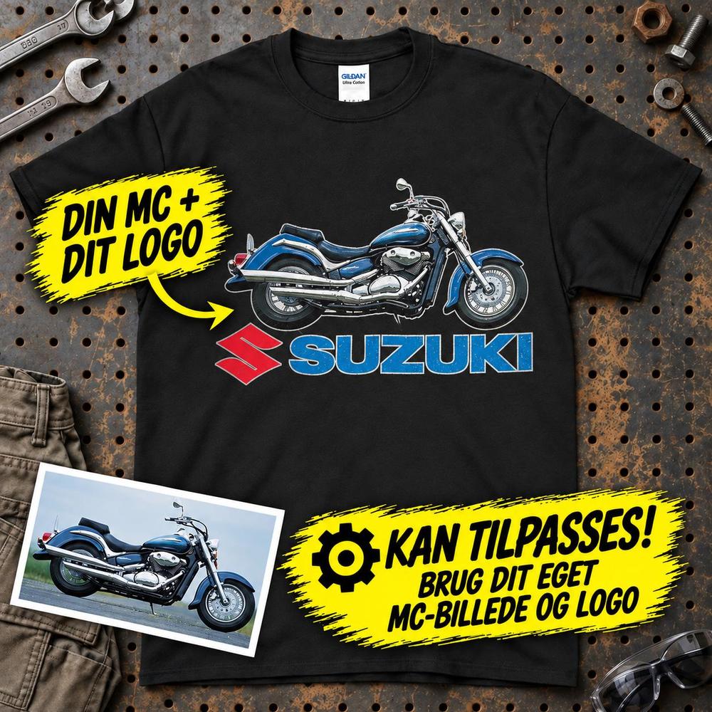 
Produktbillede af Personlig - Din MC Billede + Logo T-Shirt