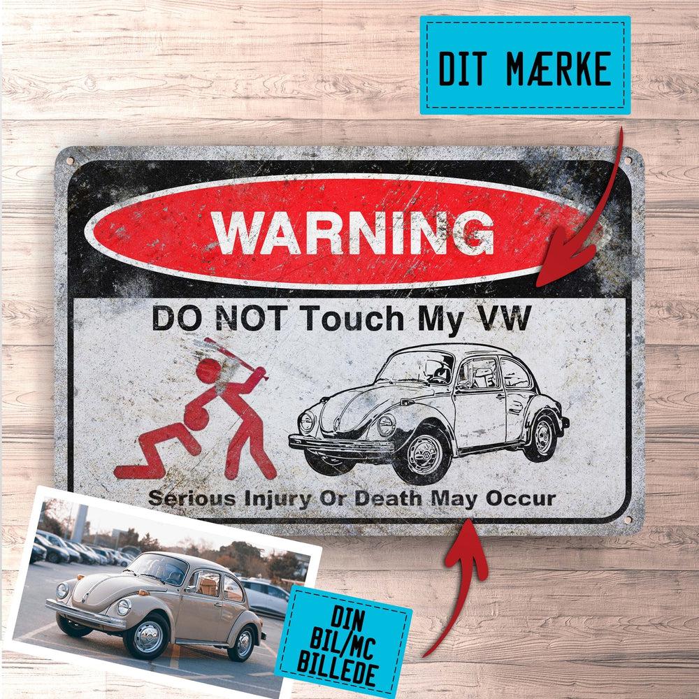 Personlig - Do Not Touch My Car / MC - Din Bil/MC Billide Skilte, Musemåtte, Dørmåtte , Plakat-Skilte-Garage Culture-Garage Culture Shop- garage - man cave - merchandise