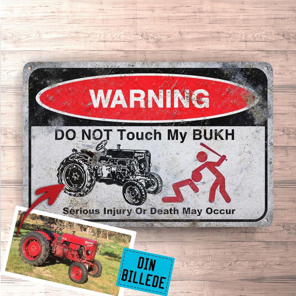 Personlig - Do Not Touch My Tractor - Din Traktor Billide Skilte, Musemåtte, Dørmåtte-Skilte-Garage Culture-Garage Culture Shop- garage - man cave - merchandise