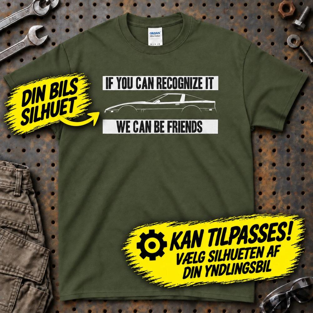 
Produktbillede af Personlig - If You Can Recognize It We Can Be Friends - Med Din Yndlingsbils Silhuet T-Shirt