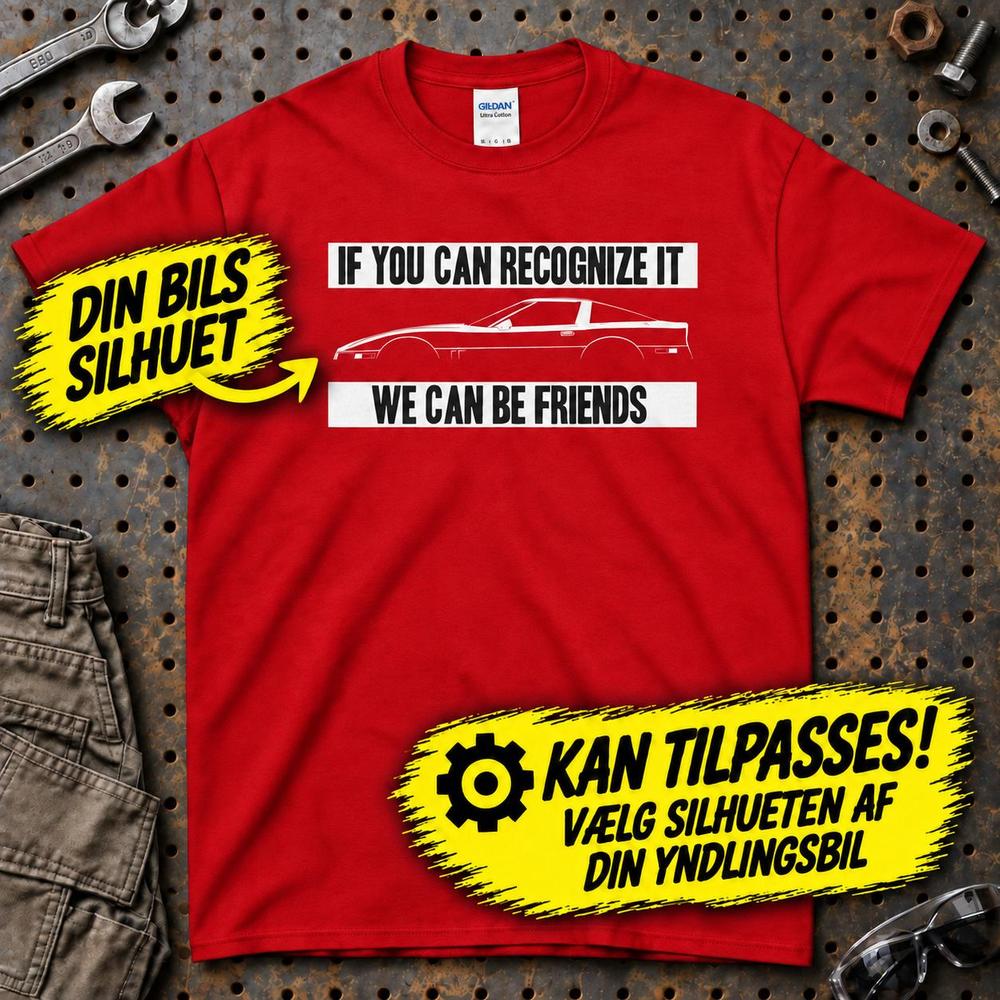 
Produktbillede af Personlig - If You Can Recognize It We Can Be Friends - Med Din Yndlingsbils Silhuet T-Shirt