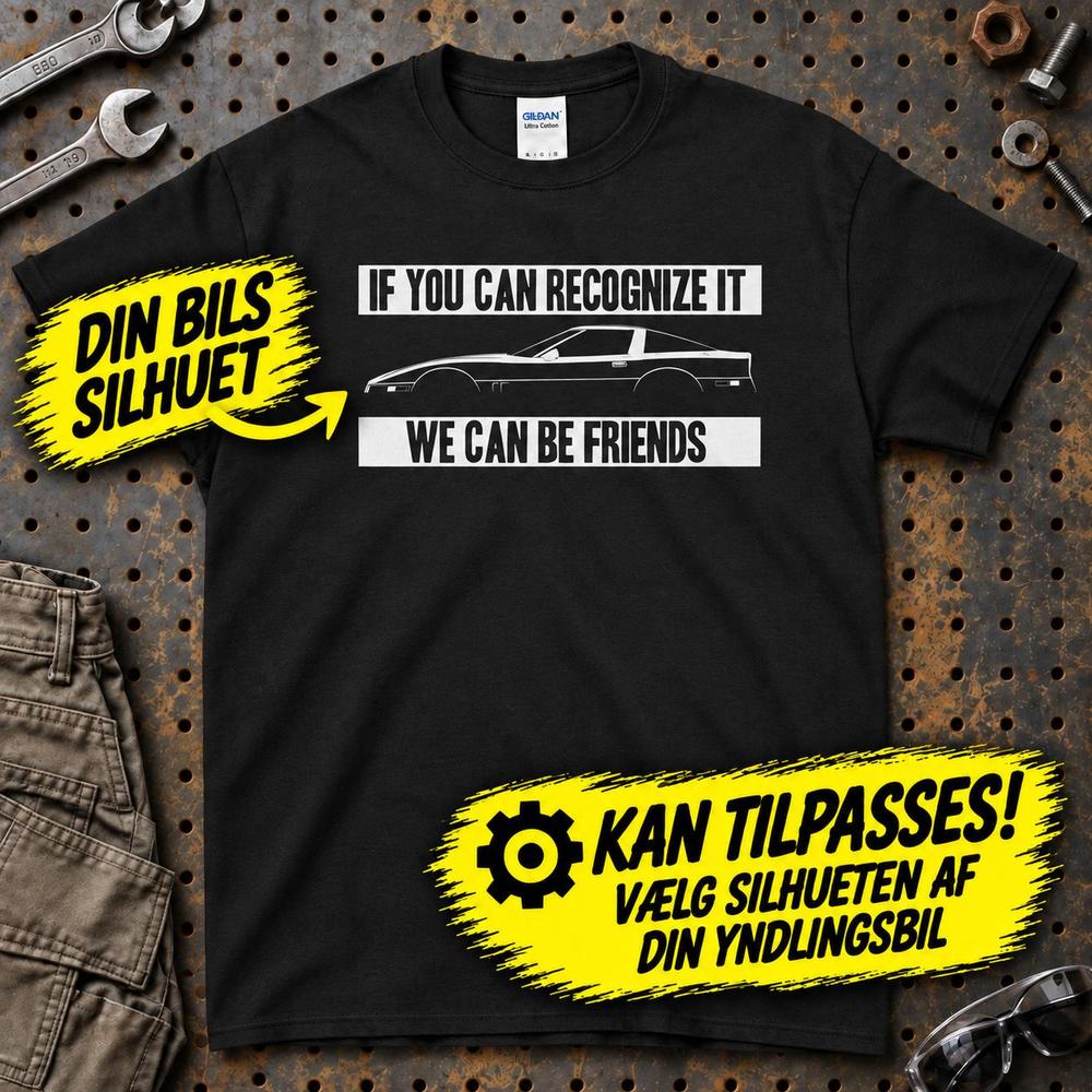 
Produktbillede af Personlig - If You Can Recognize It We Can Be Friends - Med Din Yndlingsbils Silhuet T-Shirt