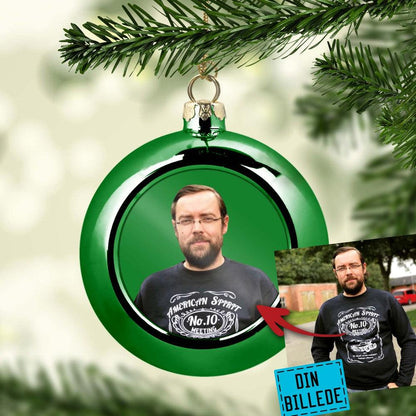 Personlig - Julekugle med dit billede, tekst-Julekugle-Hunde-Garage Culture Shop- garage - man cave - merchandise