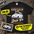 
Produktbillede af Personlig - Keep Calm And Drive On - Med Din Bil MC Billede T-Shirt