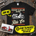 
Produktbillede af Personlig - Keep Calm And Ride On - Med Din Bil MC Billede T-Shirt
