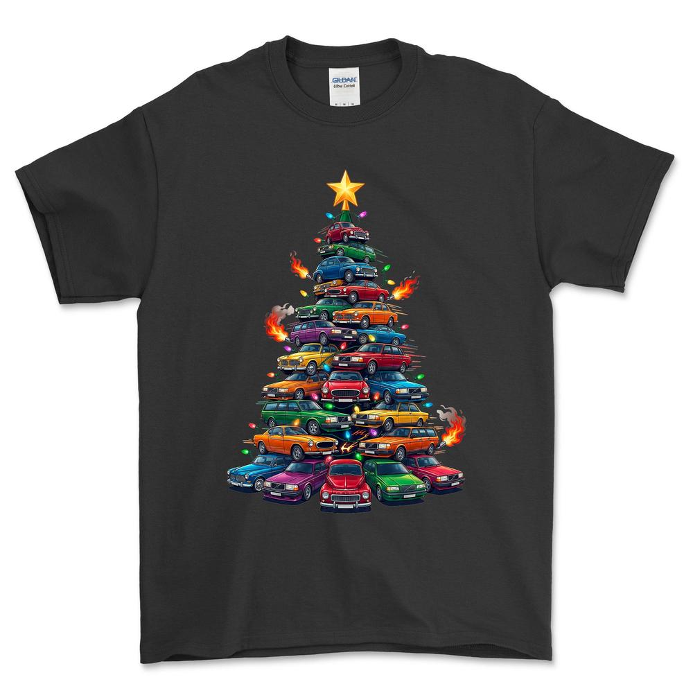 Personlig - 🎄 Personlig Jule-T-Shirt med Dit Favoritmærke – Custom Design-Beklædning-Garage Culture-Garage Culture Shop- garage - man cave - merchandise