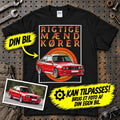 
Produktbillede af Personlig - Rigtige Mænd Kører - Med Din Bil MC Billede T-Shirt