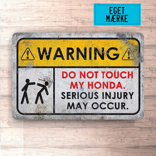 Personlig Til Dig - Dont Touch My Car MC - Skilte, Musemåtte, Dørmåtte , Plakat-Skilte-Funny Garage-Garage Culture Shop- garage - man cave - merchandise