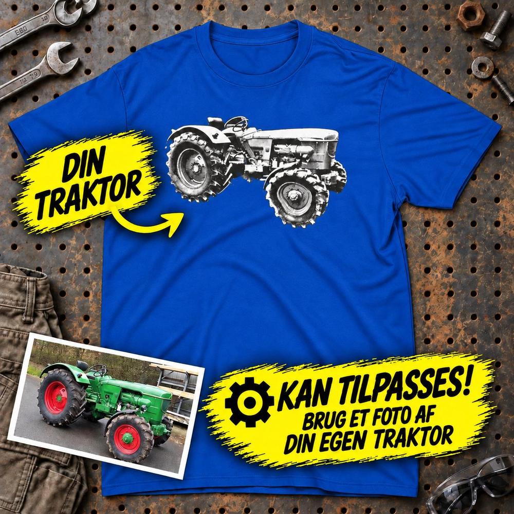 
Produktbillede af Personlig Til Dig T-Shirt - Din Traktor Billede T-Shirt