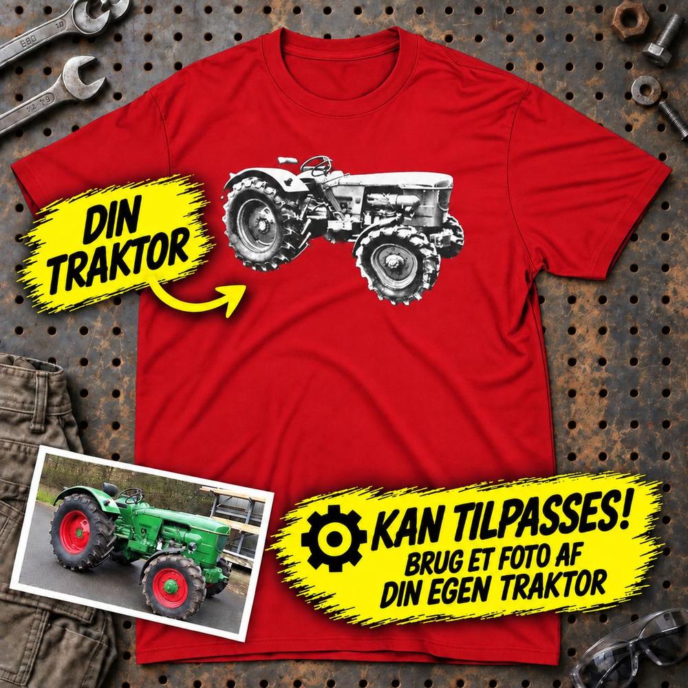 
Produktbillede af Personlig Til Dig T-Shirt - Din Traktor Billede T-Shirt