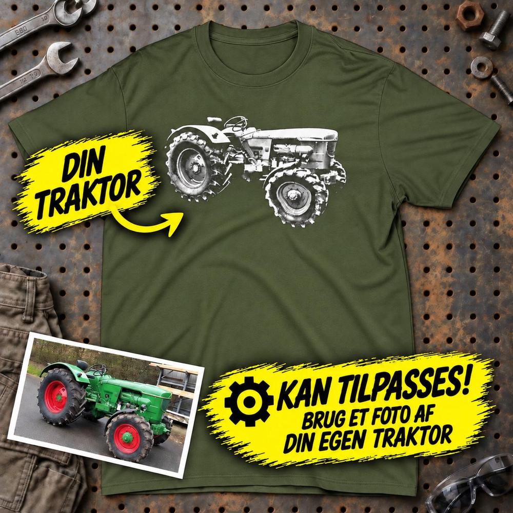 
Produktbillede af Personlig Til Dig T-Shirt - Din Traktor Billede T-Shirt