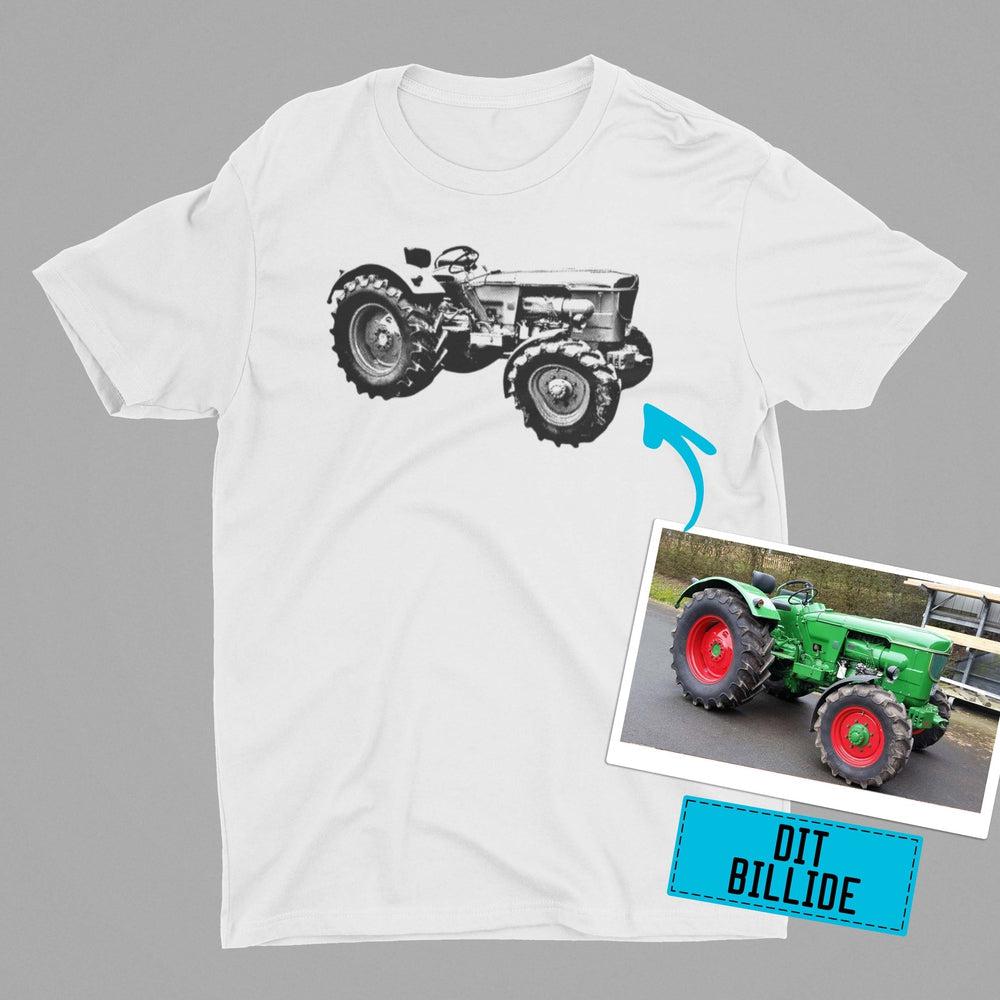 Personlig Til Dig T-Shirt - Din Traktor Billede T-Shirt-Beklædning-Garage Culture-Garage Culture Shop- garage - man cave - merchandise