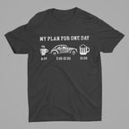 Personlig Til Dig T-Shirt - My Plan For One Day T-Shirt-Beklædning-Garage Culture-Garage Culture Shop- garage - man cave - merchandise
