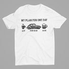 Personlig Til Dig T-Shirt - My Plan For One Day T-Shirt-Beklædning-Garage Culture-Garage Culture Shop- garage - man cave - merchandise
