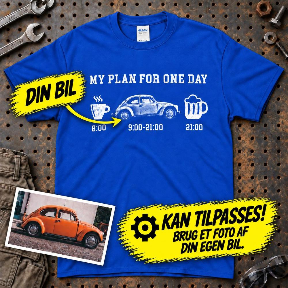 
Produktbillede af Personlig Til Dig T-Shirt - My Plan For One Day T-Shirt