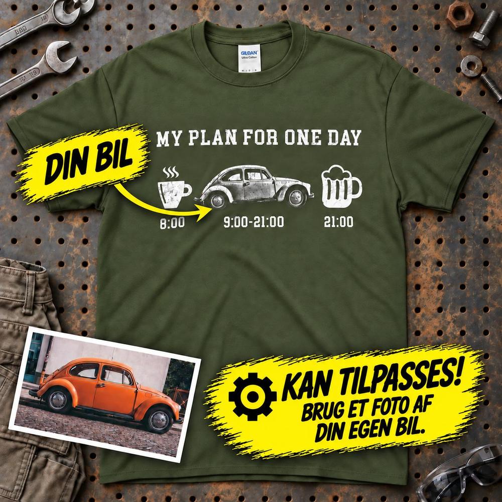 
Produktbillede af Personlig Til Dig T-Shirt - My Plan For One Day T-Shirt