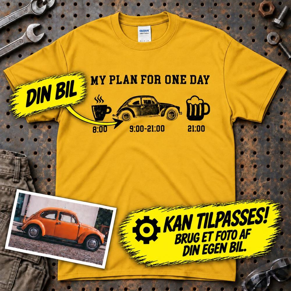 
Produktbillede af Personlig Til Dig T-Shirt - My Plan For One Day T-Shirt