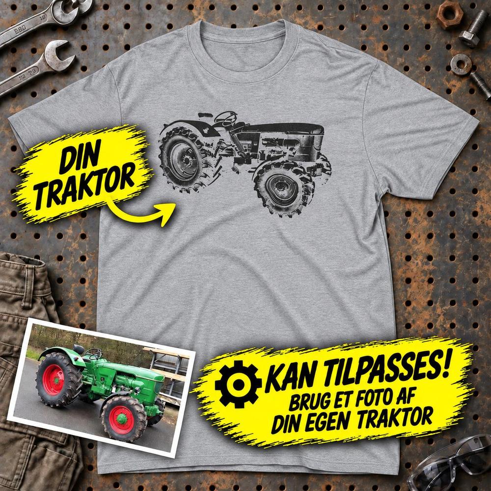 
Produktbillede af Personlig Til Dig T-Shirt - Din Traktor Billede T-Shirt