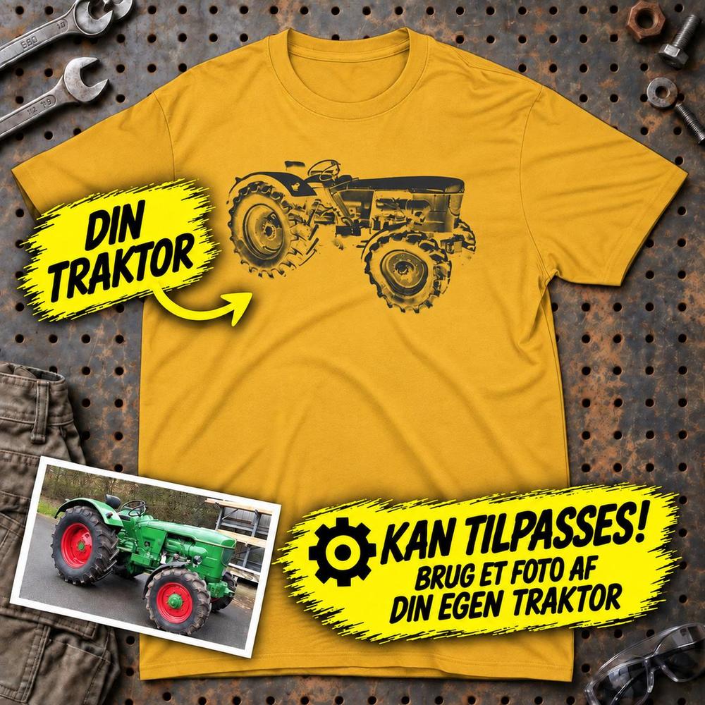 
Produktbillede af Personlig Til Dig T-Shirt - Din Traktor Billede T-Shirt