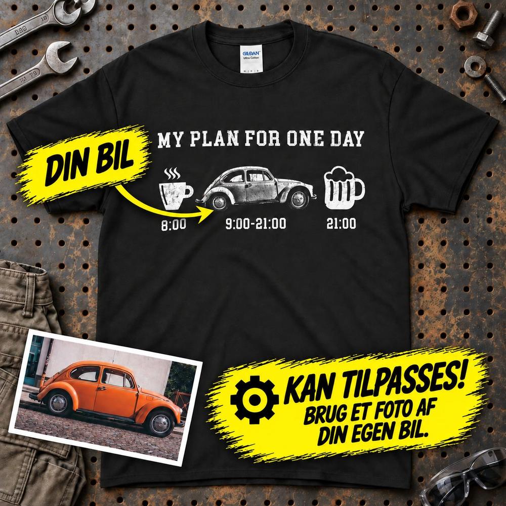 
Produktbillede af Personlig Til Dig T-Shirt - My Plan For One Day T-Shirt