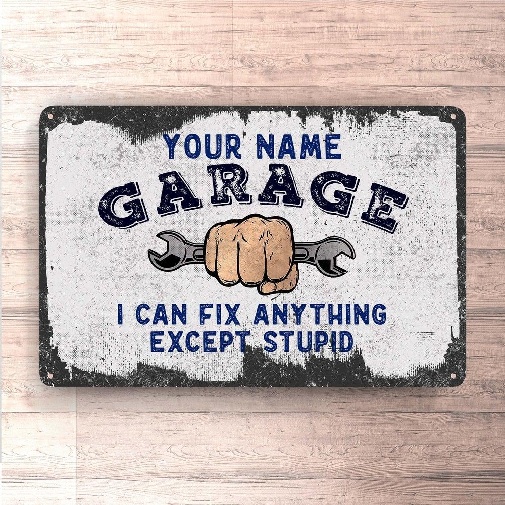 Personlig Til Dig - Your Name Garage - Skilte, Musemåtte, Dørmåtte-Skilte-Garage-Garage Culture Shop- garage - man cave - merchandise