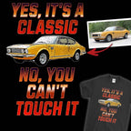 Personlig - Yes, It's A Classic No, You Can't Touch It - Med Din Bil MC Billede T-Shirt-Beklædning-Garage Culture-Garage Culture Shop- garage - man cave - merchandise