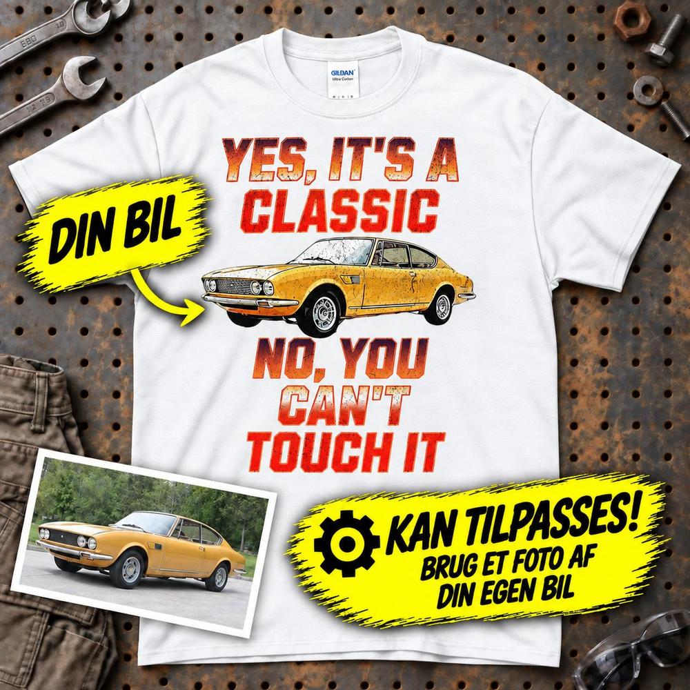 
Produktbillede af Personlig - Yes, It's A Classic No, You Can't Touch It - Med Din Bil MC Billede T-Shirt