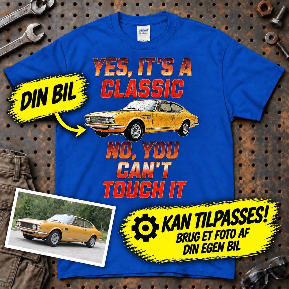 
Produktbillede af Personlig - Yes, It's A Classic No, You Can't Touch It - Med Din Bil MC Billede T-Shirt