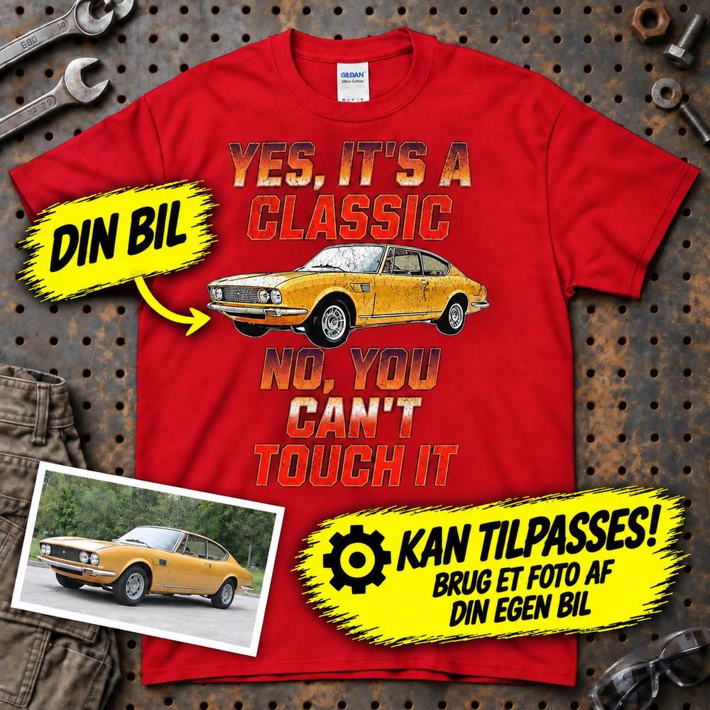 
Produktbillede af Personlig - Yes, It's A Classic No, You Can't Touch It - Med Din Bil MC Billede T-Shirt