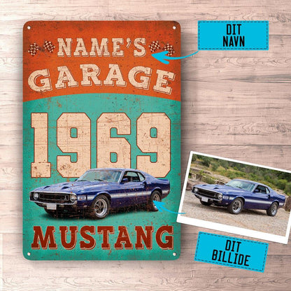 Personlig - Your Name's Garage - Din Bil/Mc Garage Skilte, Musemåtte, Dørmåtte-Skilte-Garage Culture-Garage Culture Shop- garage - man cave - merchandise