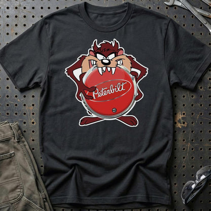Peterbilt TAZ Unisex T-Shirt , Bomuld-Beklædning-Peterbilt-Sort-S-Garage Culture Shop- garage - man cave - merchandise