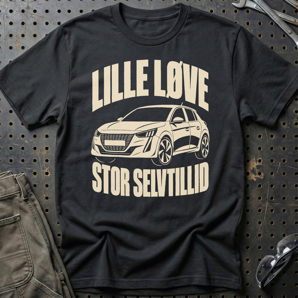 
Peugeot 208 II – Lille løve stor selvtillid – Unisex T-Shirt – Sort