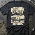 
Peugeot 308 III – Moderne linjer gammeldags brok – Unisex T-Shirt – Sort