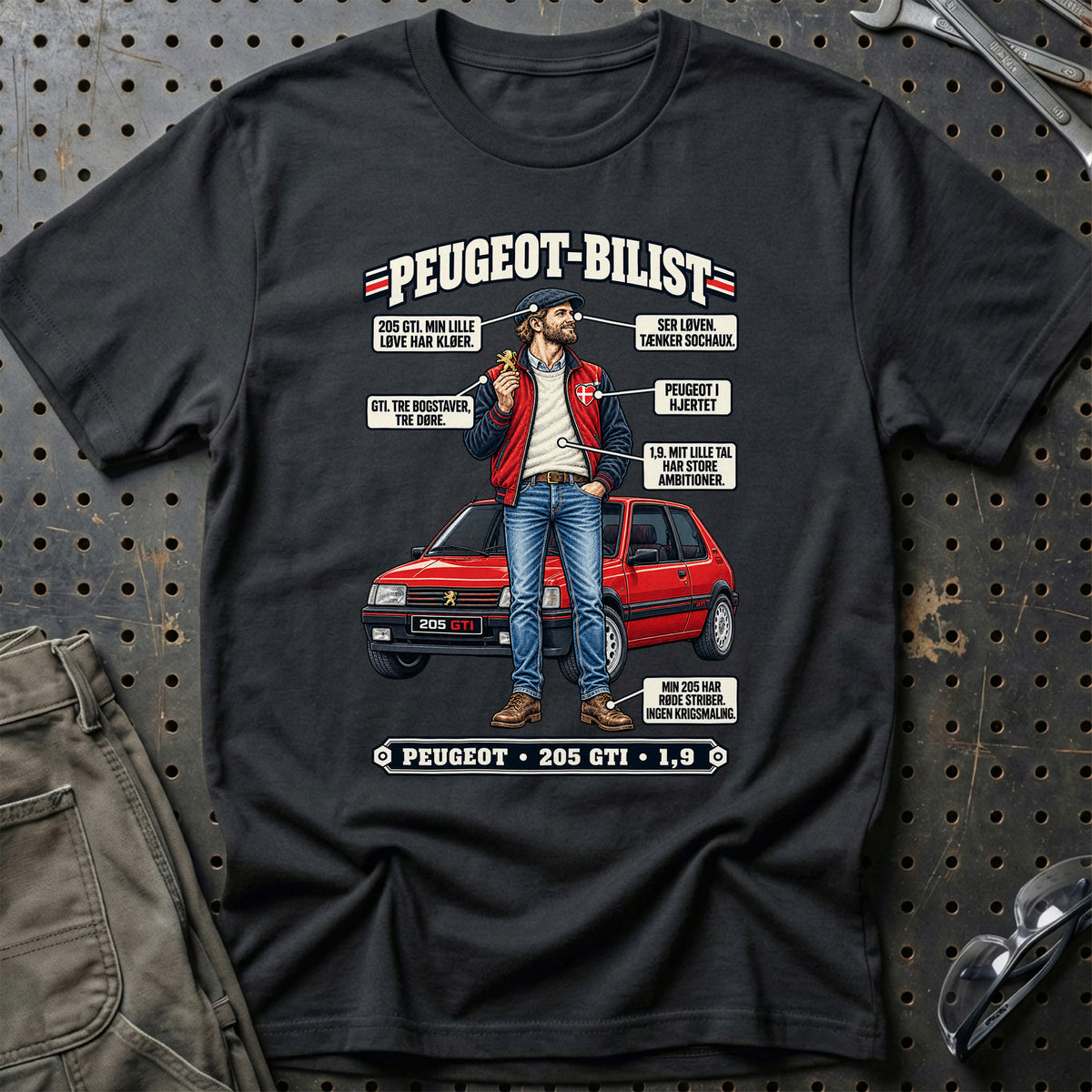 
Peugeot-Bilist T-Shirt – Sort