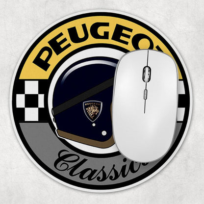 Peugeot Classics Runde Skilte , Musemåtte Rundt , Kop Underlag, Underlagssæt-Runde Skilte-Peugeot-Garage Culture Shop- garage - man cave - merchandise