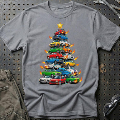 Peugeot Juletræ Christmas Tree - Unisex T-Shirt-Beklædning-Peugeot-Grå Sport-S-Garage Culture Shop- garage - man cave - merchandise