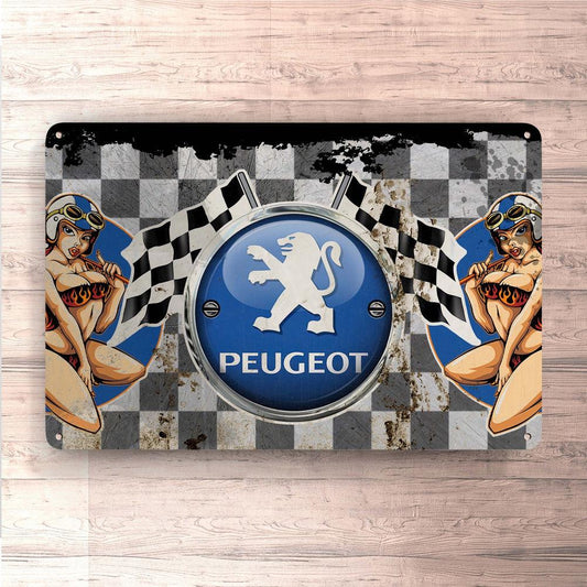 Peugeot Skilte, Musemåtte, Dørmåtte-Skilte-Peugeot-Garage Culture Shop- garage - man cave - merchandise
