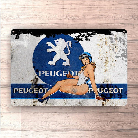 Peugeot Skilte, Musemåtte, Dørmåtte-Skilte-Peugeot-Garage Culture Shop- garage - man cave - merchandise