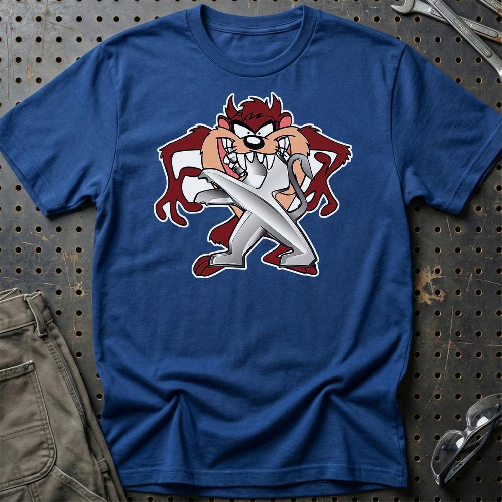 Peugeot TAZ T-Shirt-Beklædning-Peugeot-Blå Royal-S-Garage Culture Shop- garage - man cave - merchandise