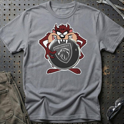 Peugeot TAZ Unisex T-Shirt , Bomuld-Beklædning-Peugeot-Grå Sport-S-Garage Culture Shop- garage - man cave - merchandise