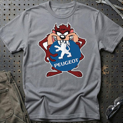 Peugeot TAZ Unisex T-Shirt , Bomuld-Beklædning-Peugeot-Grå Sport-S-Garage Culture Shop- garage - man cave - merchandise
