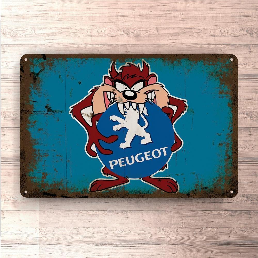 Peugeot Taz Vintage Skilte, Musemåtte, Dørmåtte , Plakat-Skilte-Peugeot-Garage Culture Shop- garage - man cave - merchandise