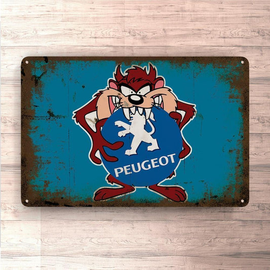 Peugeot Taz Vintage Skilte, Musemåtte, Dørmåtte , Plakat-Skilte-Peugeot-Garage Culture Shop- garage - man cave - merchandise