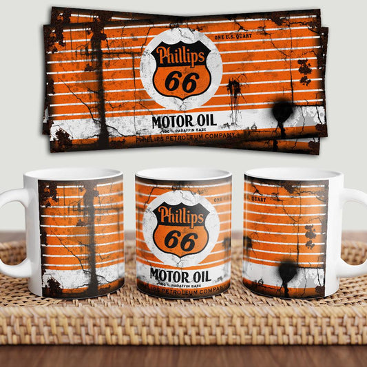 Phillips 66 Motorolie Keramisk Krus-Krus-Motoroil-Garage Culture Shop- garage - man cave - merchandise