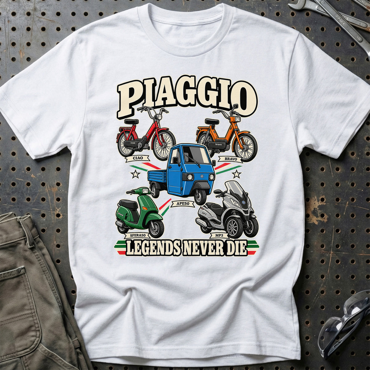 
Produktbillede af Piaggio Legends Never Die T-Shirt