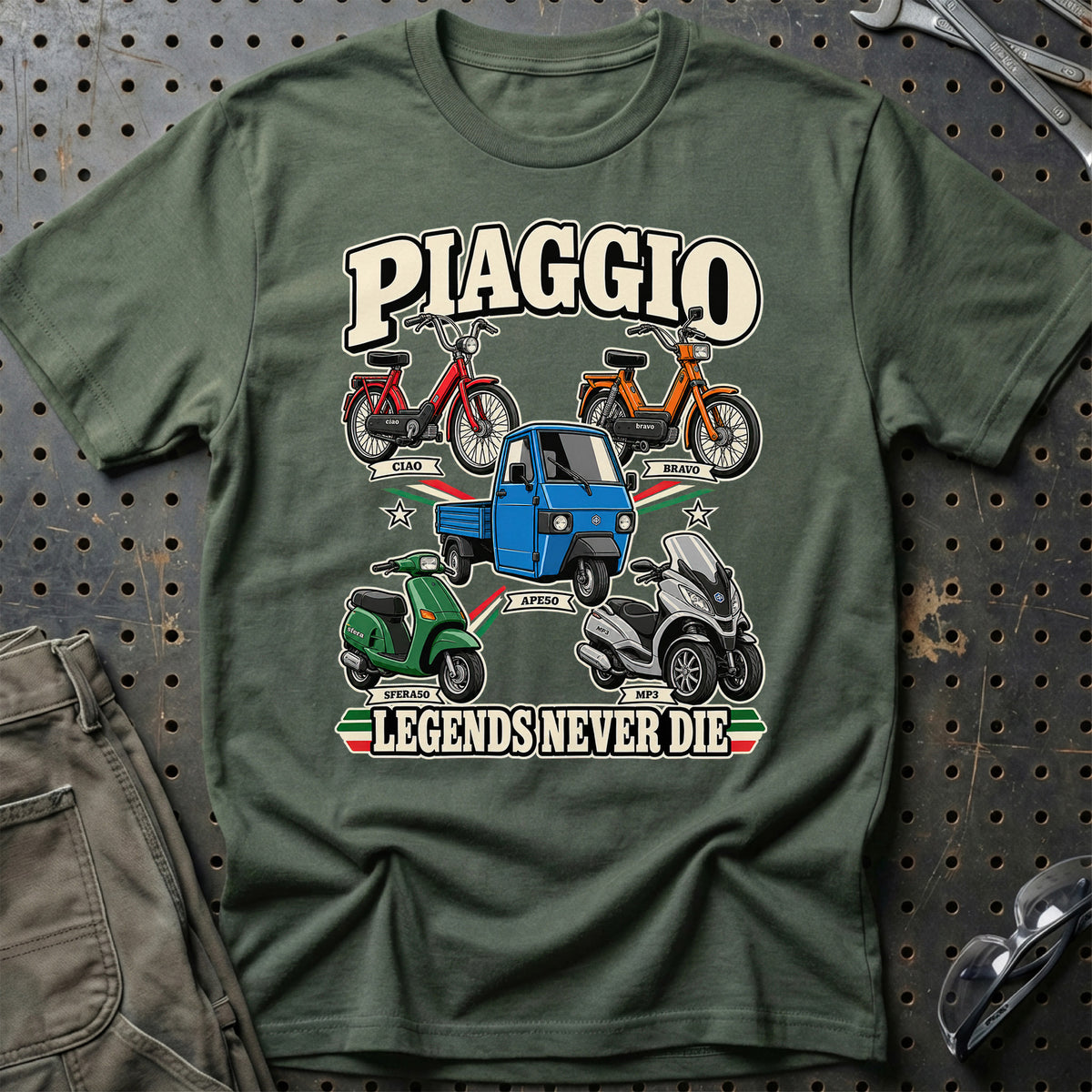 
Produktbillede af Piaggio Legends Never Die T-Shirt