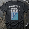 Piaggio Rigtige Mænd Kører T-Shirt-Beklædning-Piaggio-Sort-S-Garage Culture Shop- garage - man cave - merchandise