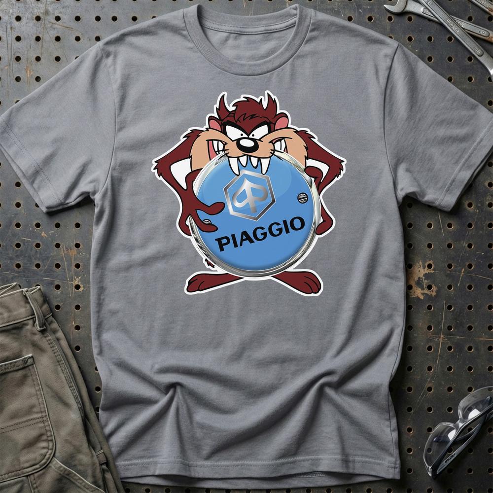 Piaggio TAZ T-Shirt-Beklædning-Piaggio-Grå Sport-S-Garage Culture Shop- garage - man cave - merchandise