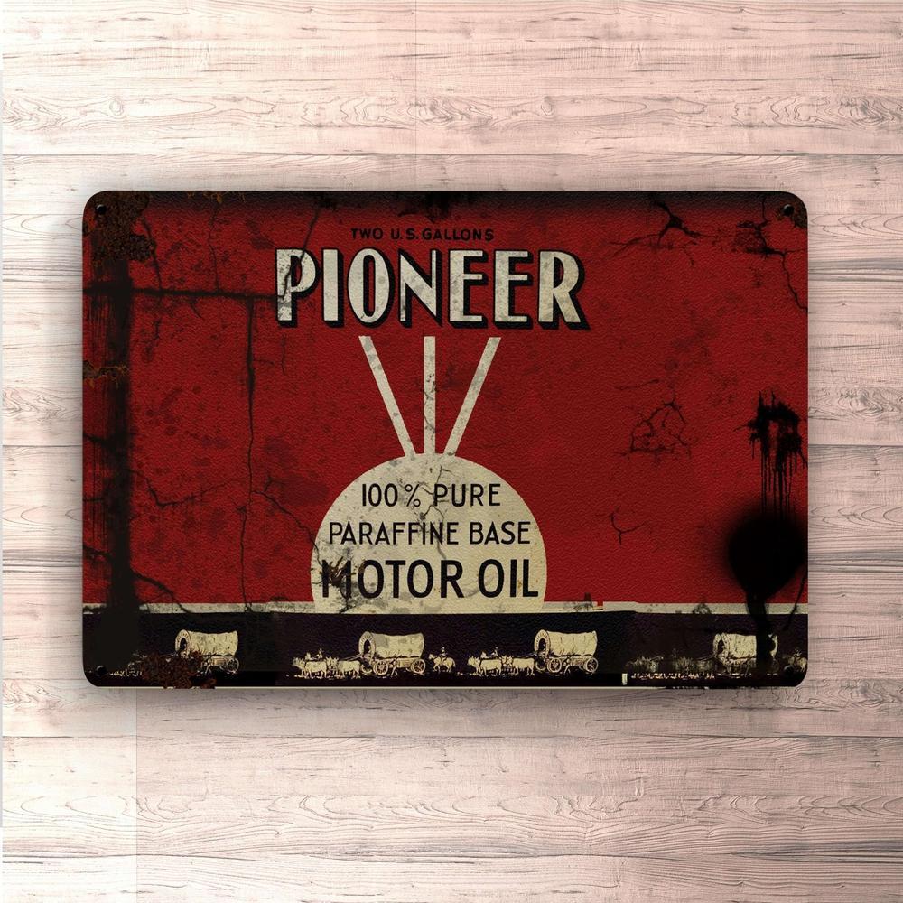 Pioneer Motorolie Skilte, Musemåtte, Dørmåtte , Plakat-Skilte-Motoroil-Garage Culture Shop- garage - man cave - merchandise