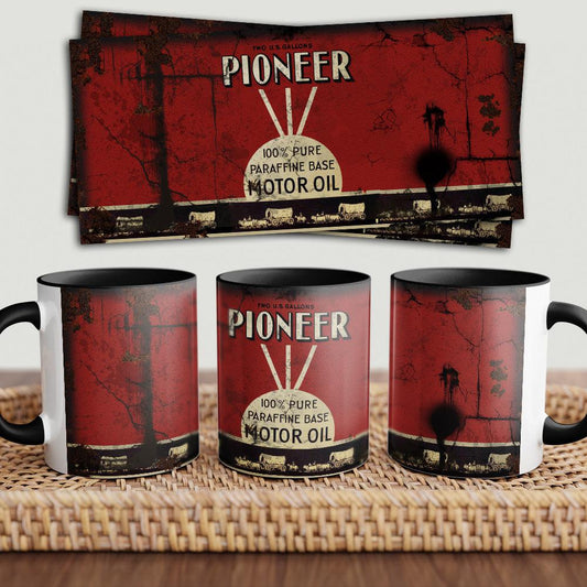 Pioneer "To Toner" Vintage Keramisk Krus-Krus-Motoroil-Garage Culture Shop- garage - man cave - merchandise
